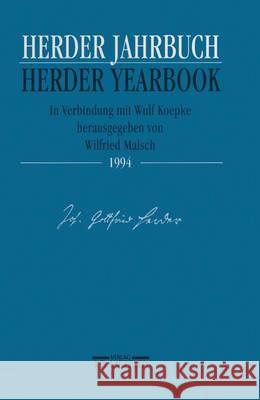Herder Jahrbuch / Herder Yearbook 1994 Wilfried Malsch, Wulf Koepke 9783476012845