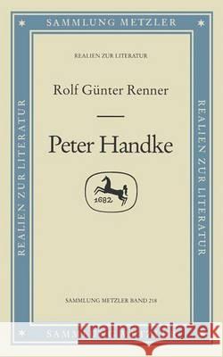 Peter Handke Rolf-Günter Renner 9783476102188