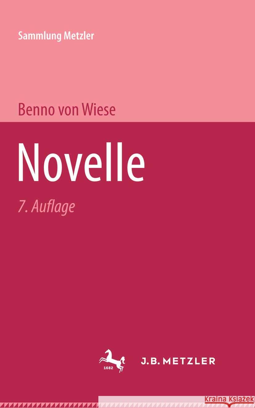 Novelle Benno von Wiese 9783476170279