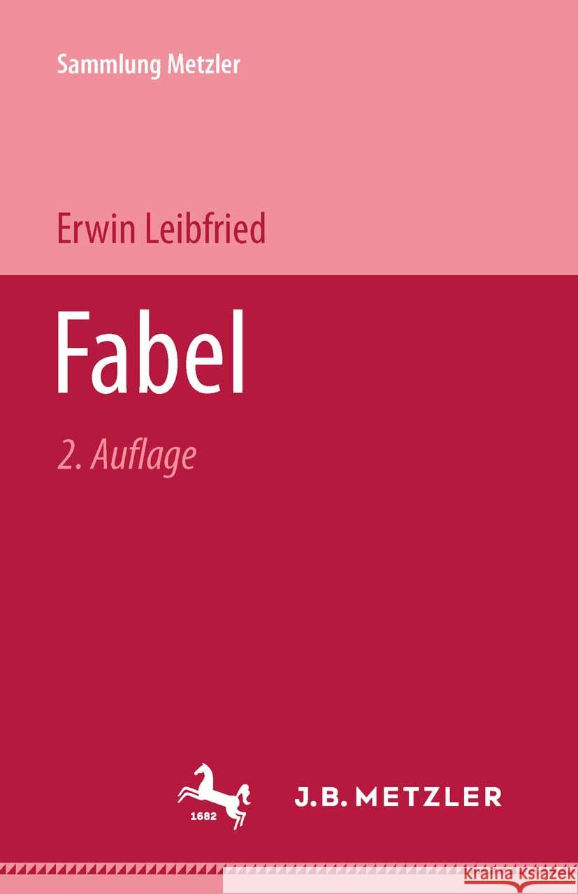 Fabel Erwin Leibfried 9783476994042 J.B. Metzler