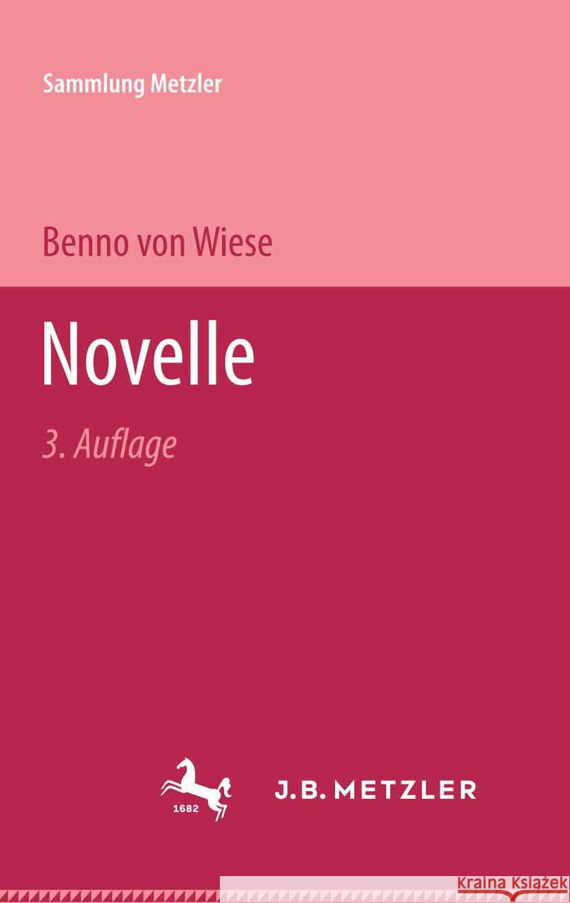 Novelle Benno von Wiese 9783476994417