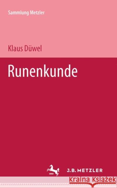 Runenkunde Klaus Duwel 9783476997661 J.B. Metzler