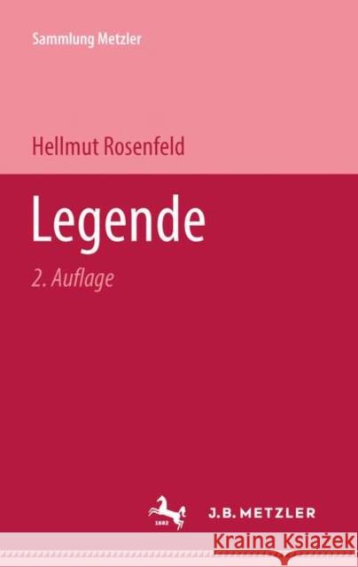 Legende Hellmut Rosenfeld 9783476999733