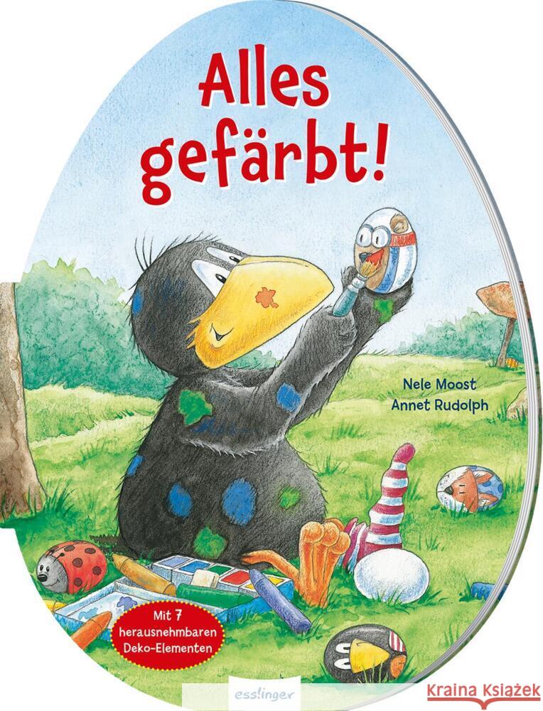 Der kleine Rabe Socke: Alles gefärbt! Konturgestanzt Moost, Nele 9783480239047