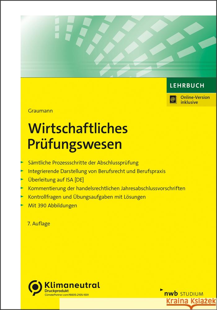 Wirtschaftliches Prüfungswesen Graumann, Mathias 9783482572975 NWB Verlag