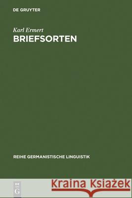 Briefsorten Karl Ermert 9783484103481 de Gruyter