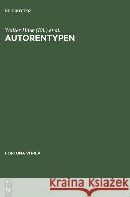Autorentypen  9783484155060 Max Niemeyer Verlag