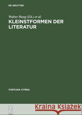 Kleinstformen der Literatur Haug, Walter 9783484155145