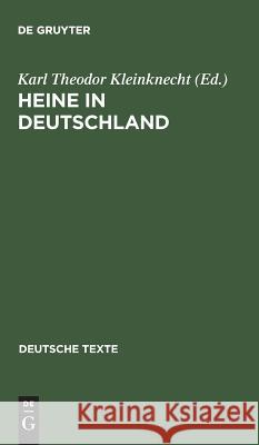 Heine in Deutschland  9783484190351 Max Niemeyer Verlag