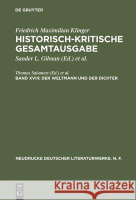 Der Weltmann und der Dichter Friedrich Maximilian Klinger Thomas Salumets Sander L. Gilman 9783484280366