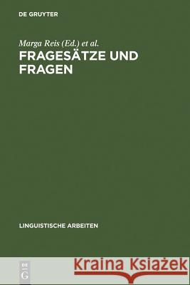 Fragesätze und Fragen Marga Reis, Inger Rosengren 9783484302570