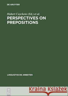 Perspectives on Prepositions  9783484304543 X_Max Niemeyer Verlag