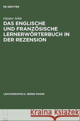 Das englische und französische Lernerwörterbuch in der Rezension Günter Jehle 9783484309302 de Gruyter