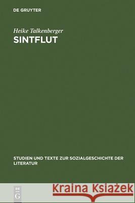 Sintflut Talkenberger, Heike 9783484350267 Max Niemeyer Verlag