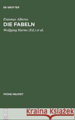 Die Fabeln Alberus, Erasmus 9783484365339 Max Niemeyer Verlag