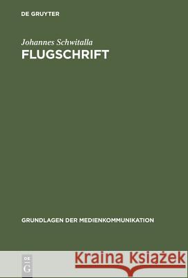 Flysheet Schwitalla, Johannes 9783484371071 Max Niemeyer Verlag
