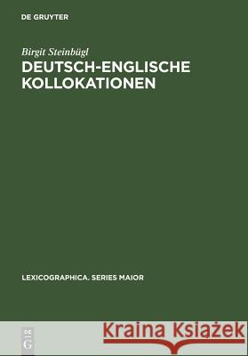 Deutsch-englische Kollokationen Steinbügl, Birgit 9783484391260 X_Max Niemeyer Verlag