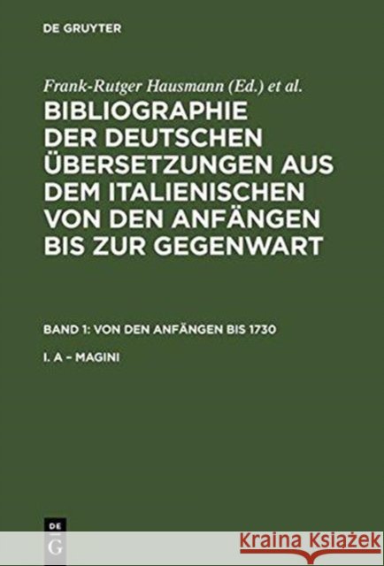 Von den Anfängen bis 1730, 2 Tle. Hausmann, Frank-Rutger Kapp, Volker  9783484503281 Niemeyer, Tübingen