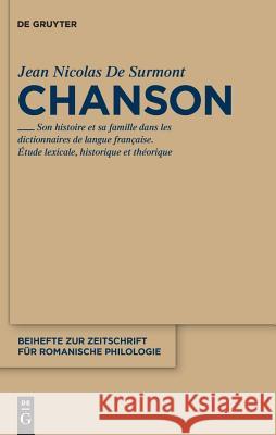 Chanson Jean Nicolas D 9783484523531 Max Niemeyer Verlag