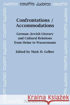 Confrontations / Accommodations Gelber, Mark H. 9783484651463