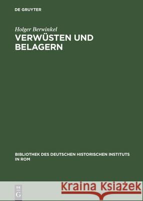 Verwüsten und Belagern Berwinkel, Holger 9783484821149