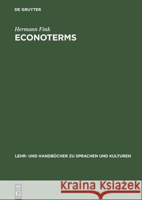 Econoterms Fink, Hermann 9783486252835 Oldenbourg Wissenschaftsverlag