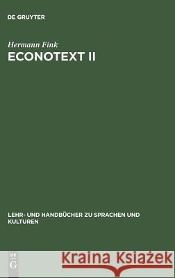 Econotext II Hermann Fink 9783486256383 Walter de Gruyter