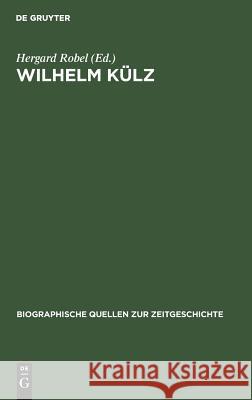 Wilhelm Külz Hergard Robel 9783486541014 Walter de Gruyter