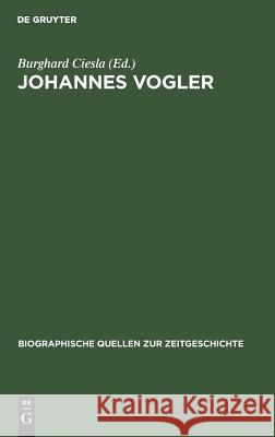 Johannes Vogler Burghard Ciesla 9783486559354 Walter de Gruyter