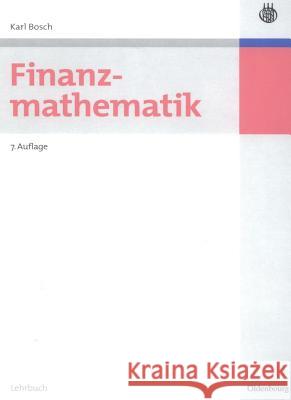 Finanzmathematik Karl Bosch 9783486585568 Walter de Gruyter