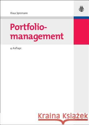 Portfoliomanagement Spremann, Klaus   9783486587791