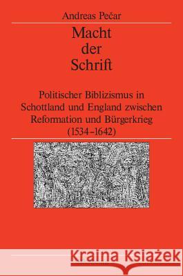 Macht der Schrift Pecar German Historical Institute London 9783486701012