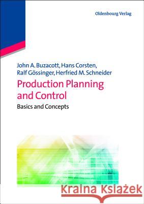 Production Planning and Control Buzacott, John A. 9783486722475