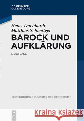 Barock Und Aufklärung Duchhardt, Heinz 9783486767308