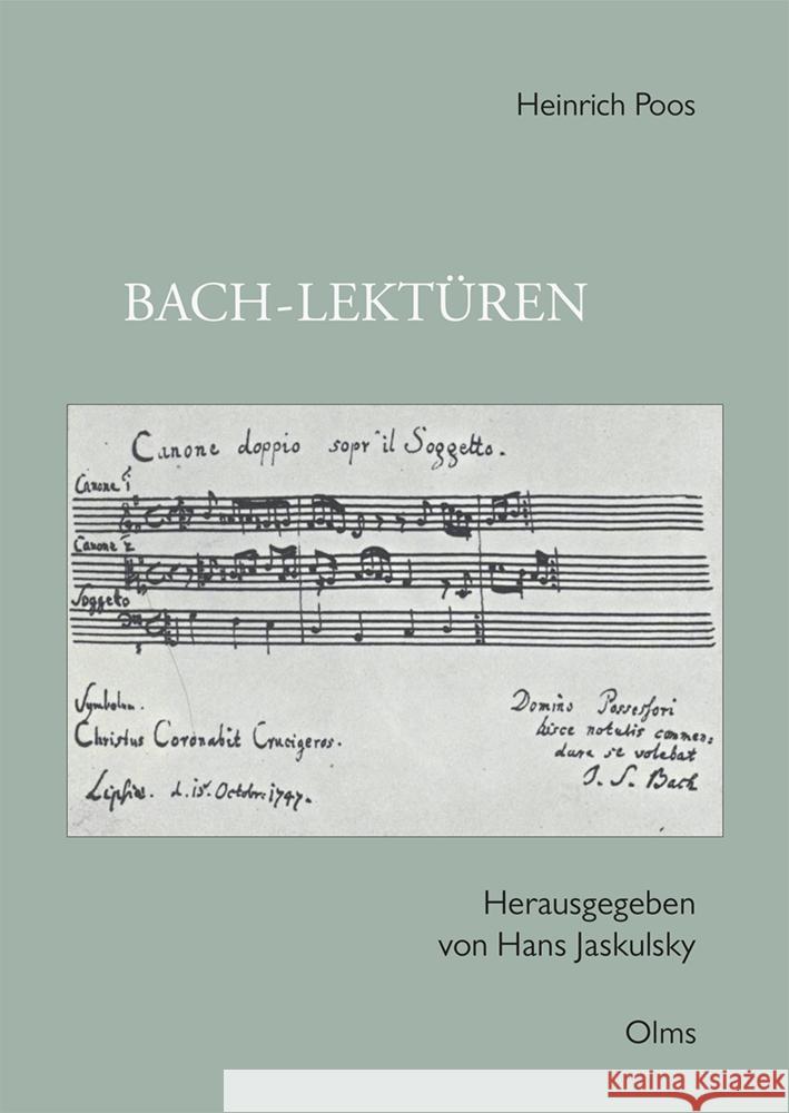 Bach-Lektüren Poos, Heinrich 9783487160641 Olms