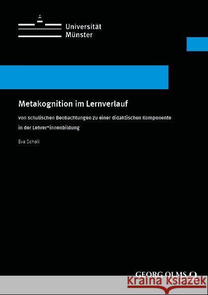 Metakognition im Lernverlauf Schöll, Eva 9783487166858