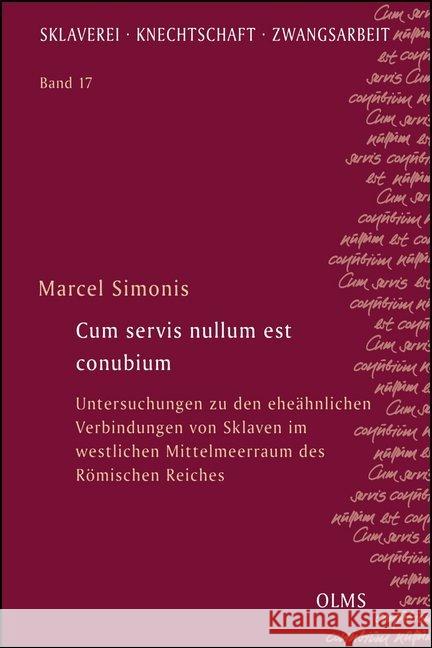 Cum servis nullum est conubium Simonis, Marcel 9783487311913 Olms