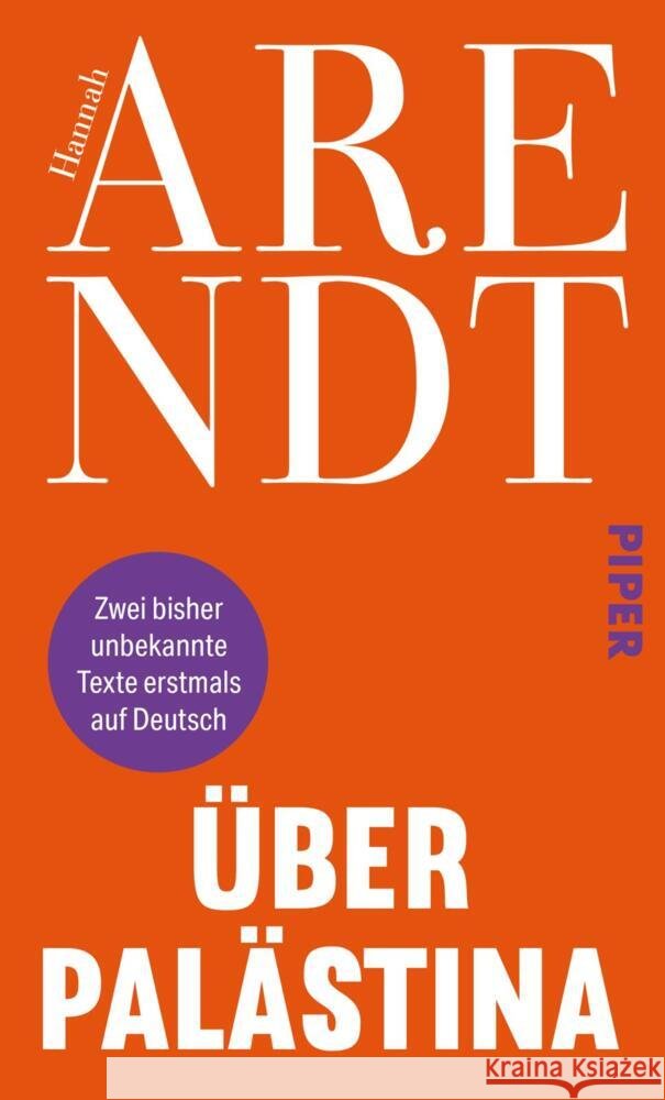 Über Palästina Arendt, Hannah 9783492073196