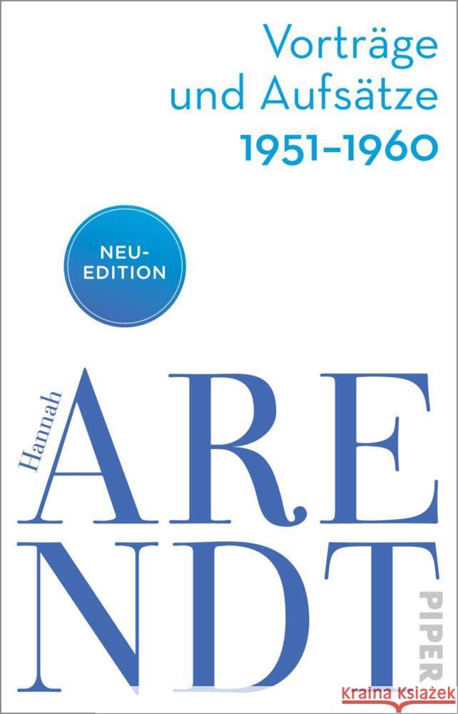 Vorträge und Aufsätze 1951-1960 Arendt, Hannah 9783492321235