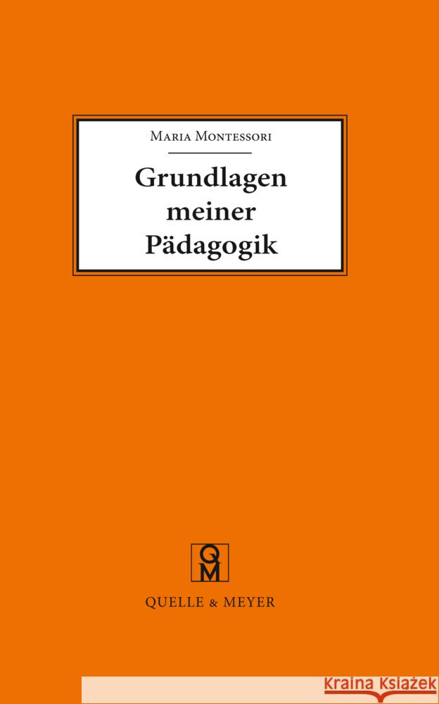 Grundlagen meiner Pädagogik Montessori, Maria 9783494018782 Quelle & Meyer