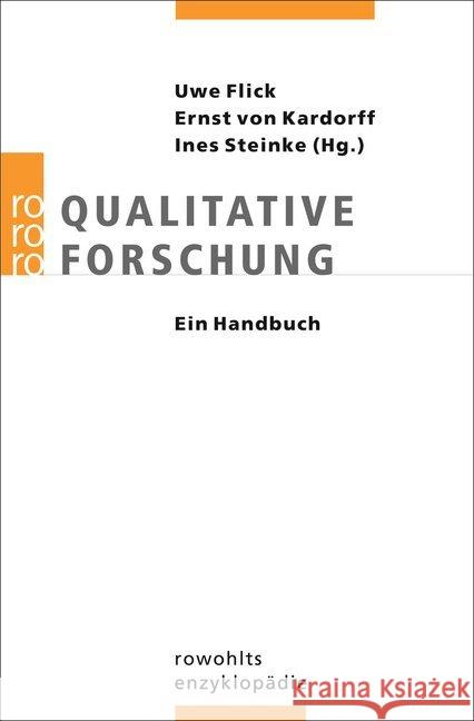 Qualitative Forschung : Ein Handbuch Flick, Uwe Kardorff, Ernst von Steinke, Ines 9783499556289 Rowohlt TB.