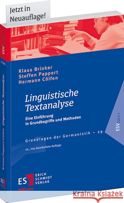 Linguistische Textanalyse Brinker, Klaus, Pappert, Steffen, Cölfen, Hermann 9783503238613