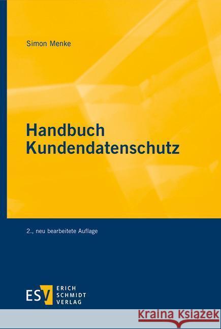 Handbuch -  - Kundendatenschutz Menke, Simon 9783503242030