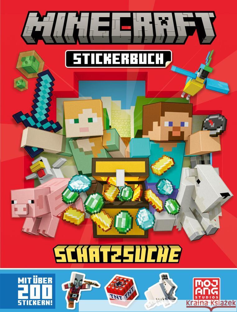 Minecraft Stickerbuch Schatzsuche Minecraft, Mojang AB 9783505150647 Schneiderbuch