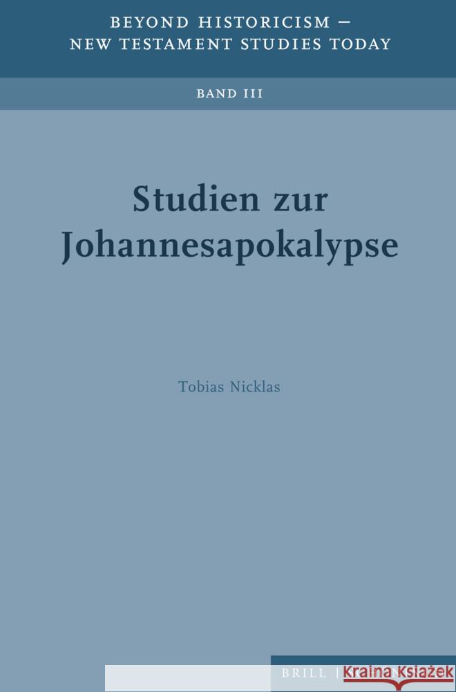 Studien zur Johannesapokalypse Tobias Nicklas 9783506791634