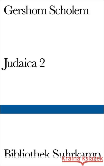 Judaica. Tl.2 Scholem, Gershom   9783518012635 Suhrkamp