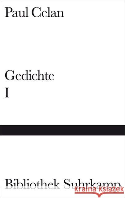 Gedichte in zwei Bänden. Bd.1 Celan, Paul   9783518014127 Suhrkamp