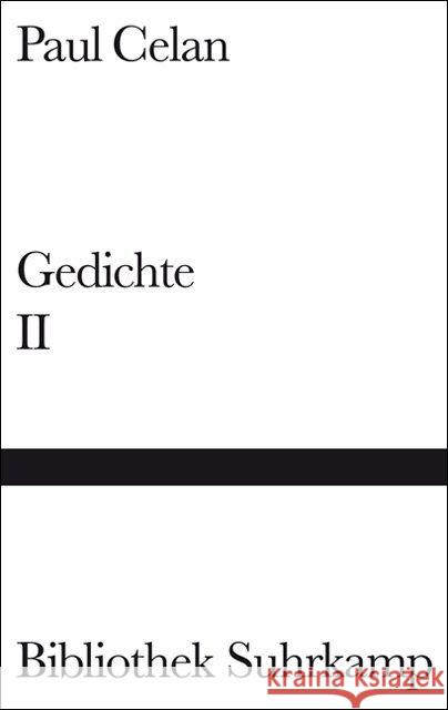 Gedichte in zwei Bänden. Bd.2 Celan, Paul   9783518014134 Suhrkamp