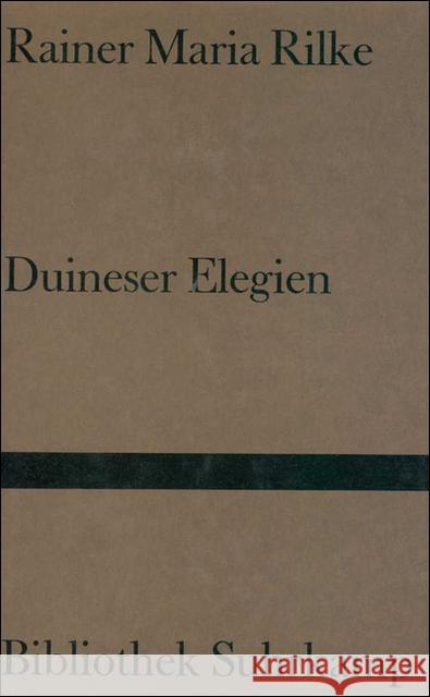 Duineser Elegien Rilke, Rainer M.   9783518014684 Suhrkamp