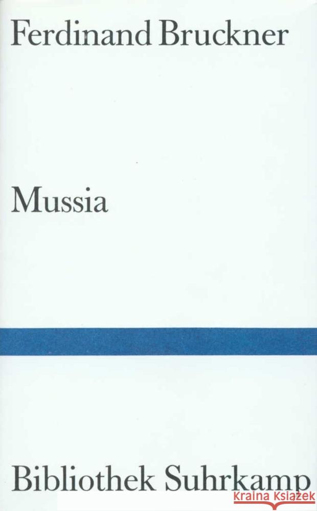 Mussia Bruckner, Ferdinand 9783518017319